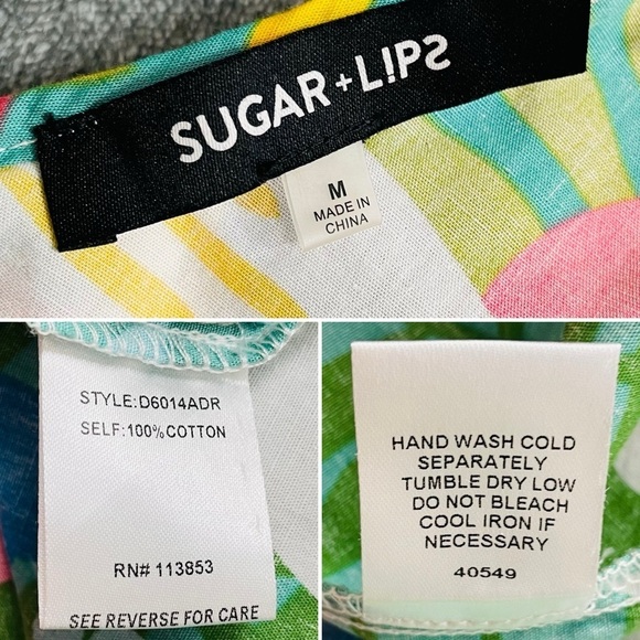 Sugarlips Tropical Print Midi Dress Size Medium - Picture 10 of 11